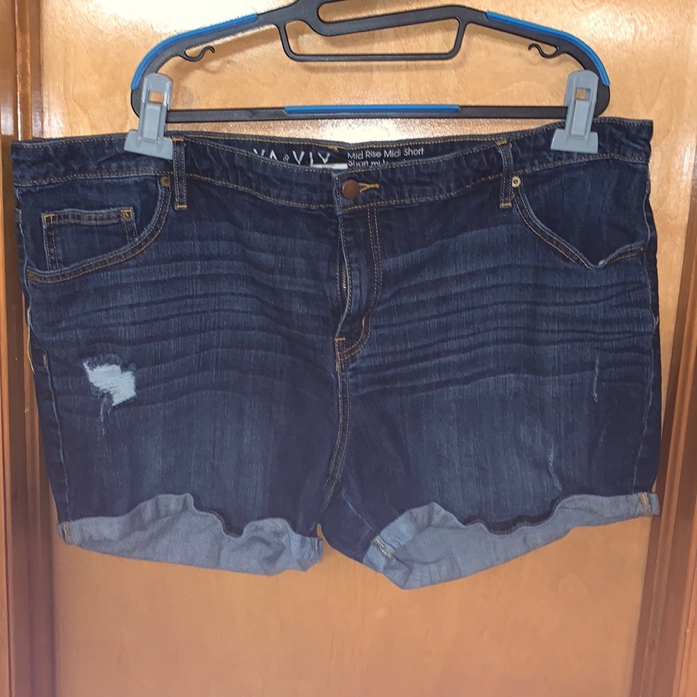Distressed Jean Shorts